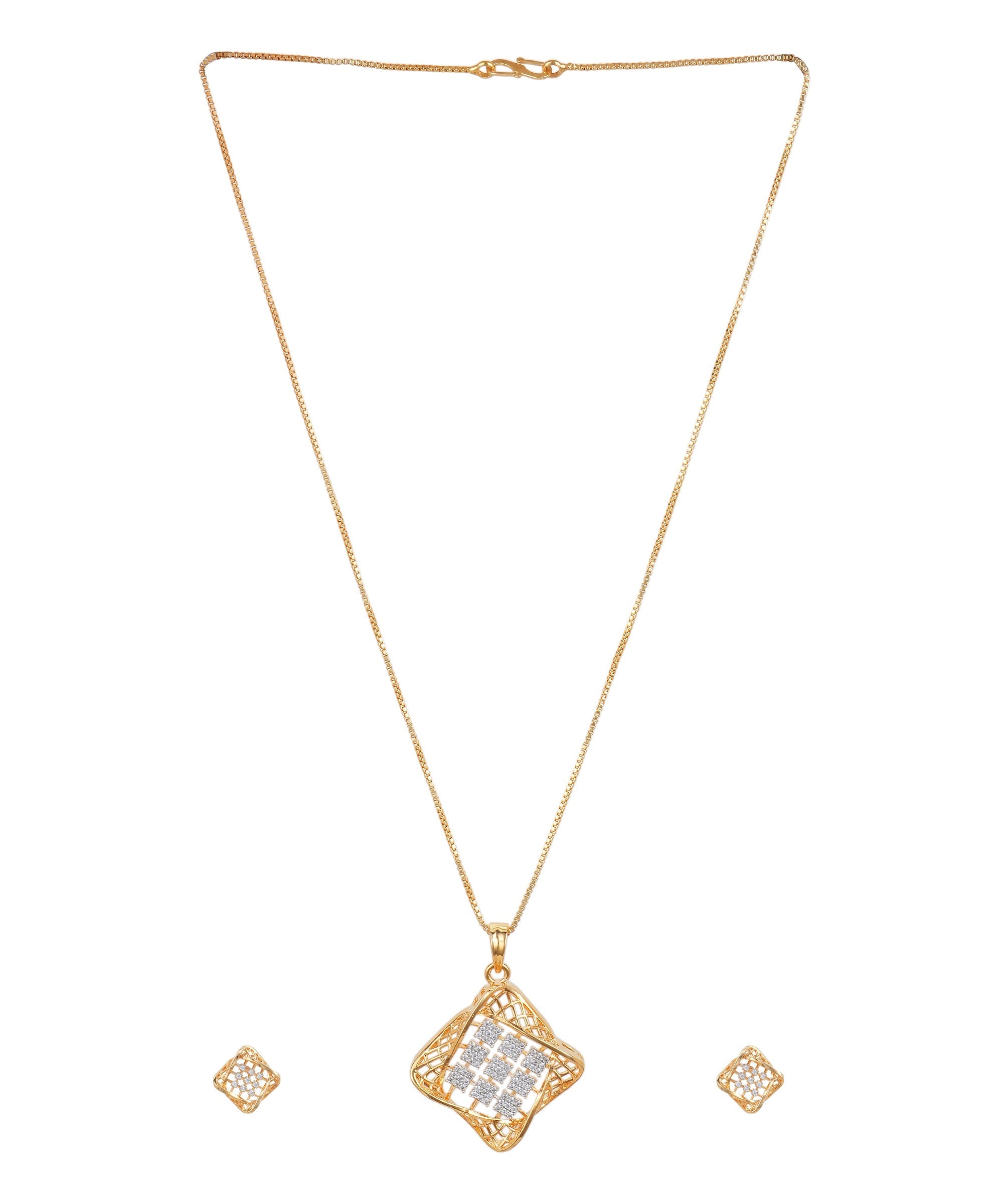 Designer Pendant Necklace with Earrings