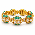 Multicolor Moissanite Gold Bracelet – Designer Link Bracelet