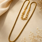 Gold Bead Ball Chain Necklace for Women | Elegant Layering Chain | Damani Jewels