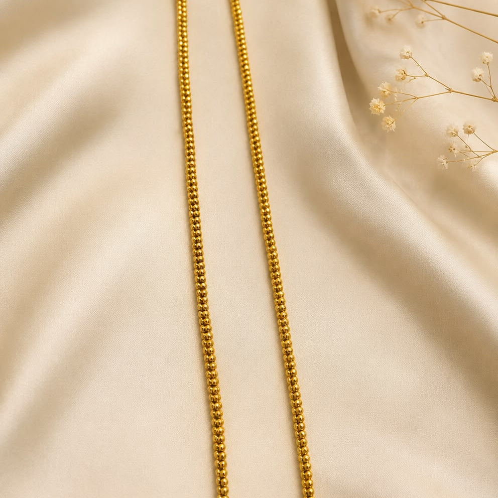 Gold Bead Ball Chain Necklace for Women | Elegant Layering Chain | Damani Jewels