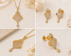 Premium Gold Plated American Diamond Jewellery Set by Damani Jewels