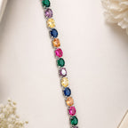Damani Jewels Multicolor Oval Stone Bracelet for Women