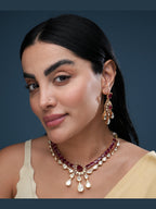 Bridal Moissanite Necklace with Earrings
