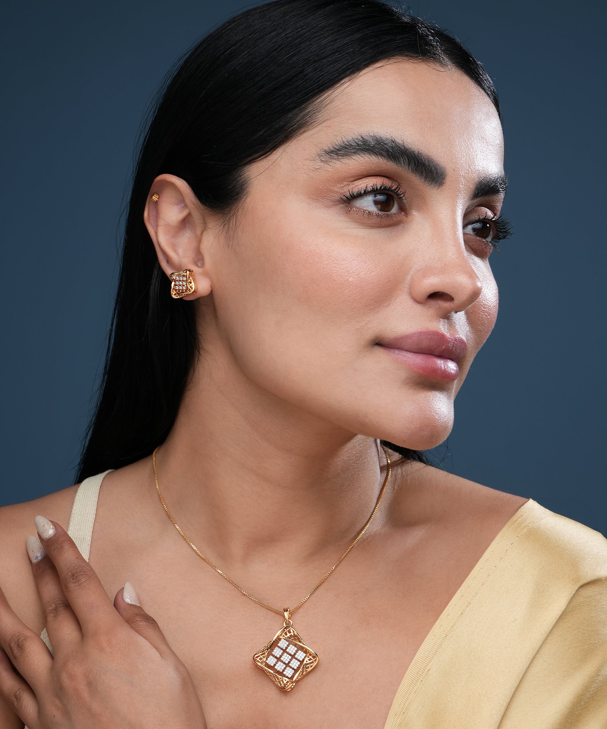 Daily Wear Gold Plated Jewelry Set