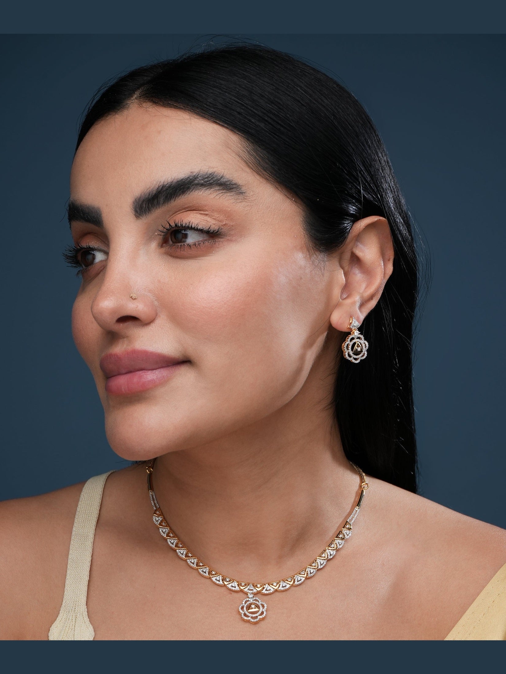 Damani Jewels Gold Plated Necklace Set