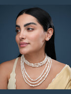Real Mother of Pearl Layered Necklace 
