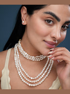 Multi Layer Mother of Pearl Choker Set