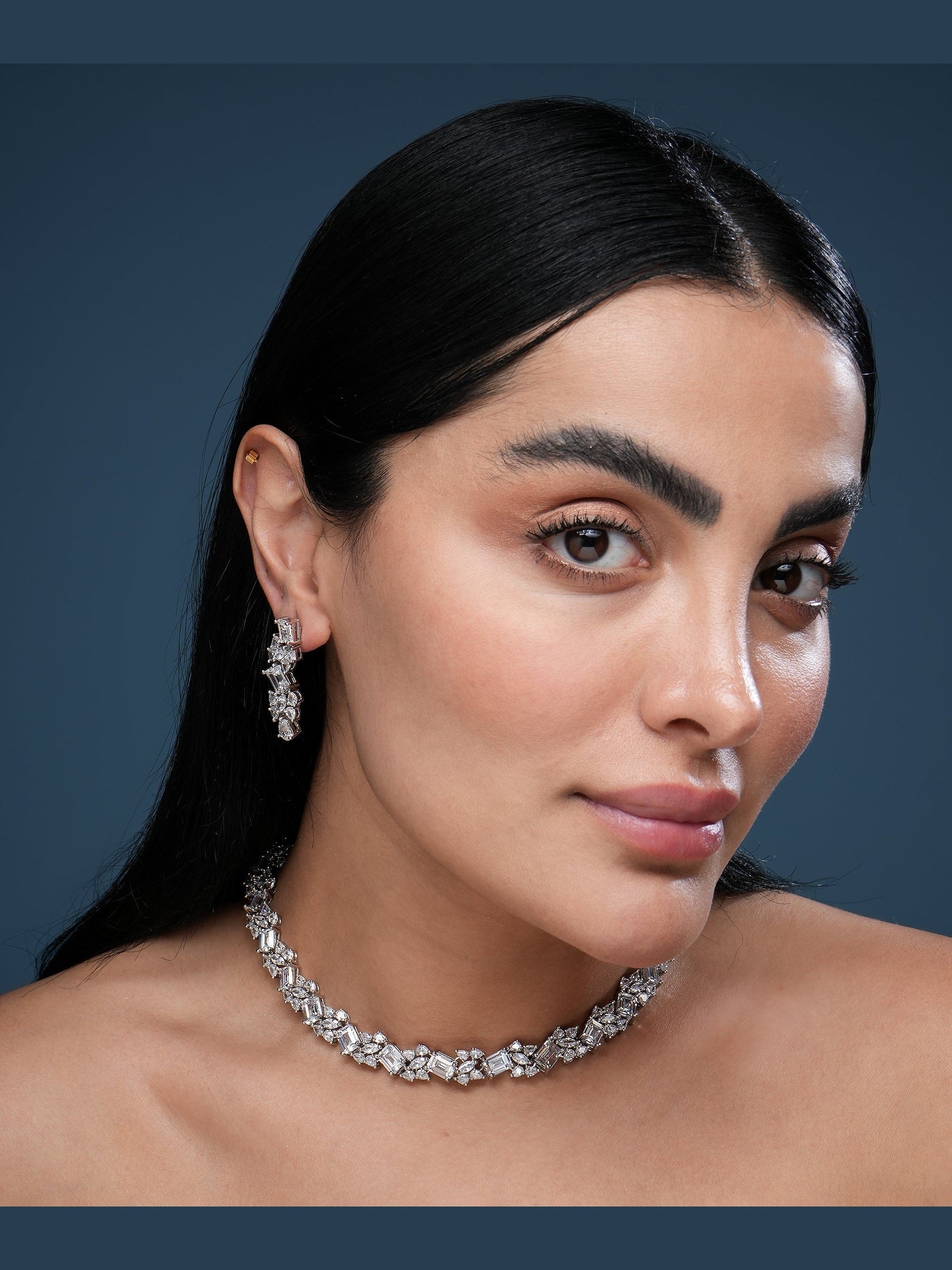 Green Crystal Jewelry Set for Women
