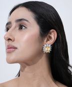 Premium Rhodium Plated Swarovski Crystal Statement Earrings