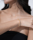 Elegant Round Cut Crystal Bracelet for Women
