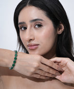 Statement Green Bracelet for Weddings and Parties