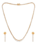 Premium bridal necklace set with matching drop earrings