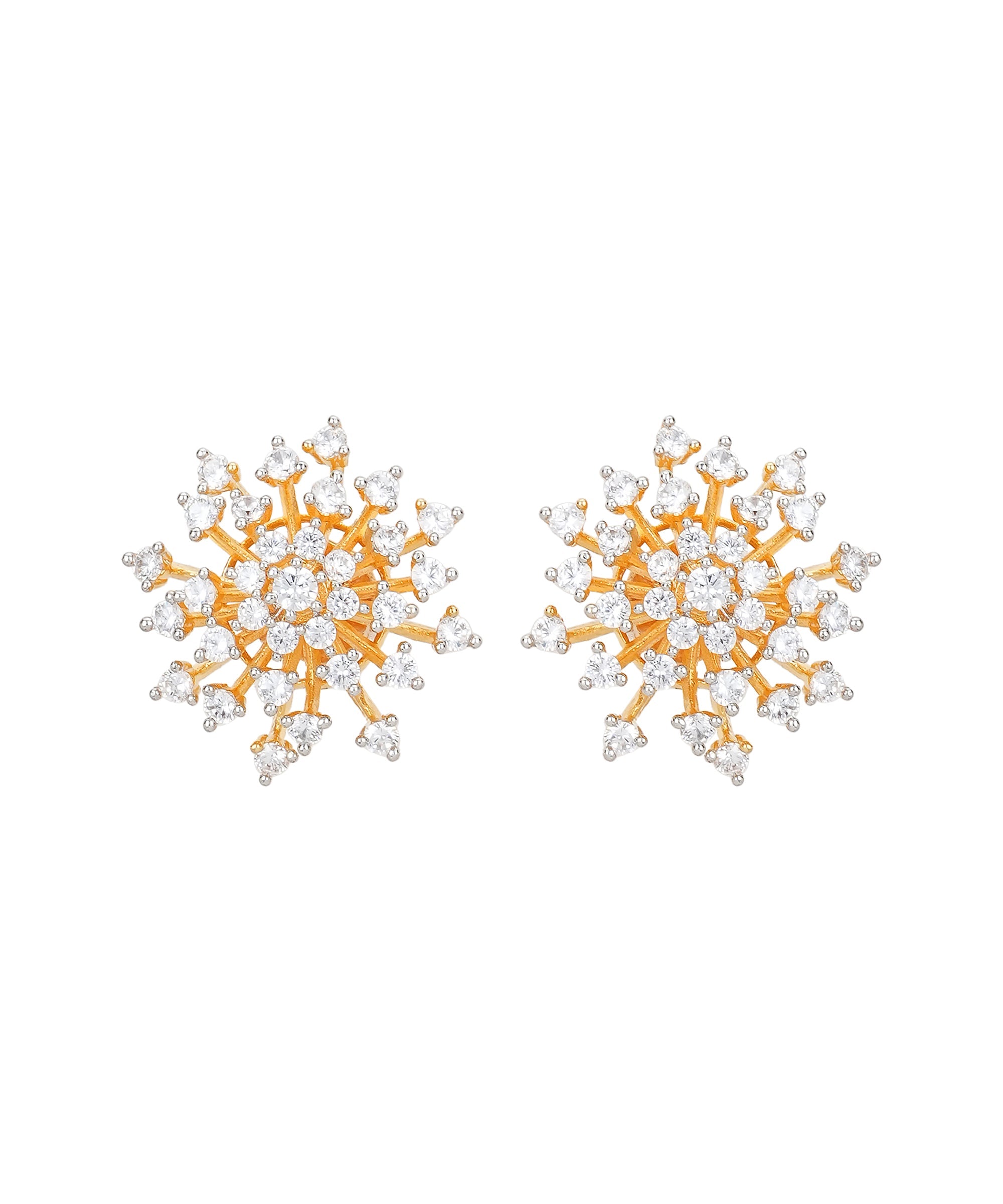Sparkling Snowflake Crystal Earrings for Weddings and Festivals