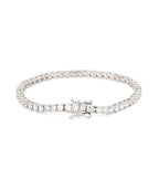 Damani Jewels American Diamond Tennis Bracelet for Women | Silver-Tone Statement Bracelet