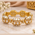 Multicolor Moissanite Gold Bracelet – Designer Link Bracelet