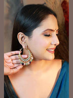 Damani Jewels Multicolor Kundan Chandbali Hoop Earrings – Bridal & Festive Jewelry