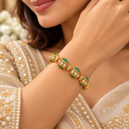 Multicolor Moissanite Gold Bracelet – Designer Link Bracelet