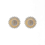 A stunning gold-plated round pendant set designed with premium CZ stones.