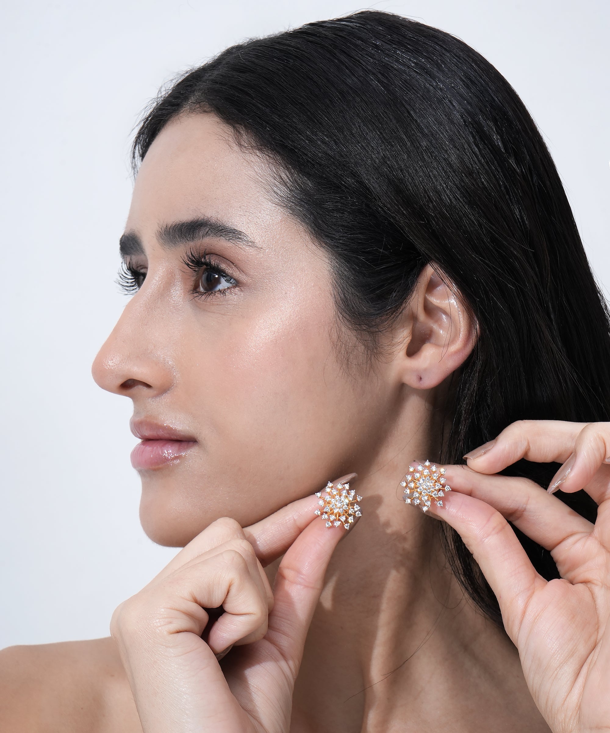 Sparkling Snowflake Crystal Earrings for Weddings and Festivals