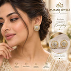 Gold-Tone Sunburst Crystal Stud Earrings | Damani Jewels