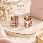Peach & Pink Crystal Statement Earrings | Damani Jewels