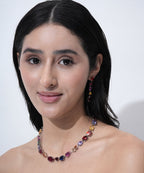 Multicolor crystal jewelry set for women