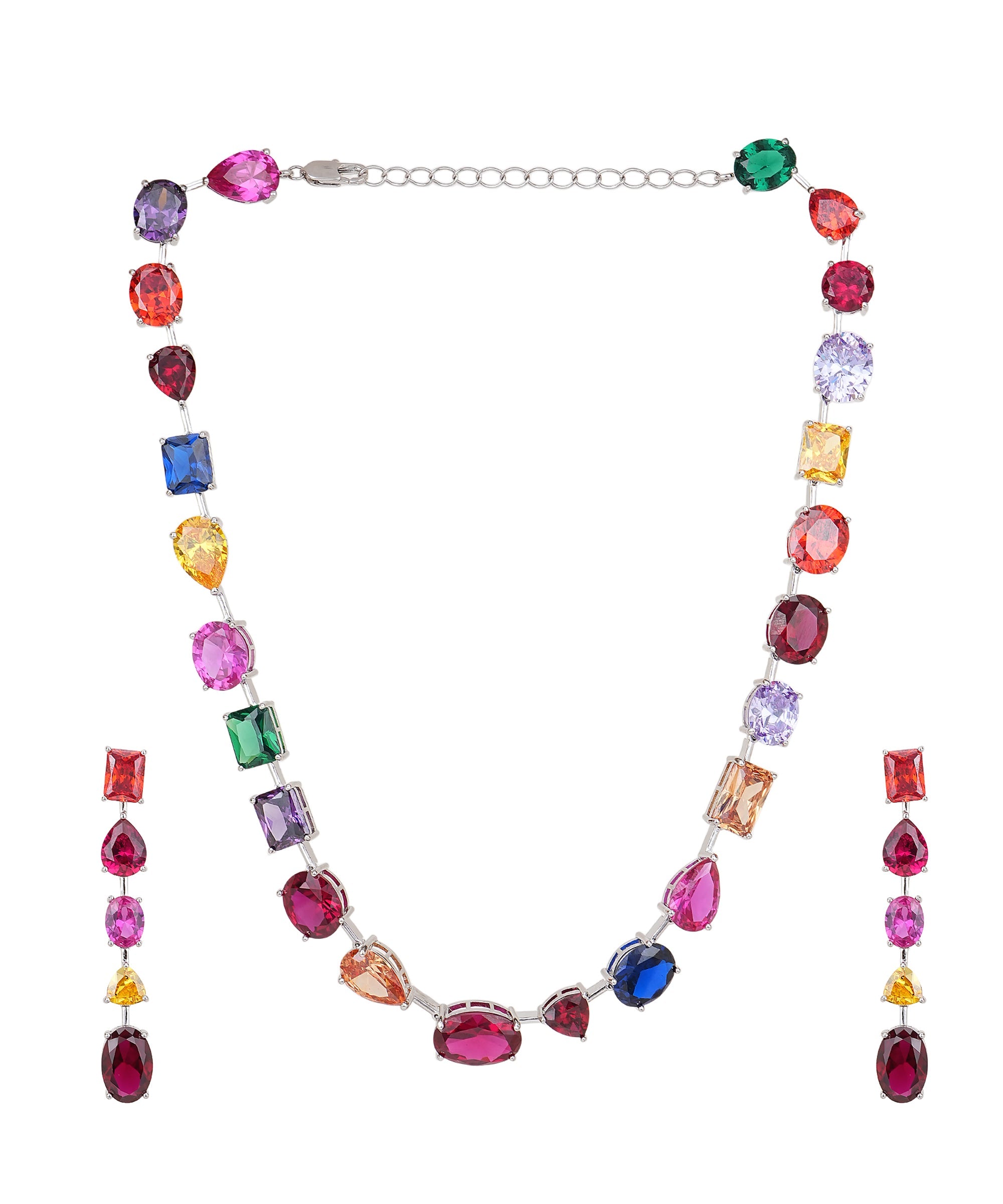 Designer Swarovski Crystal necklace and earrings set for parties and weddings