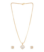 Designer pendant necklace and earrings jewelry set