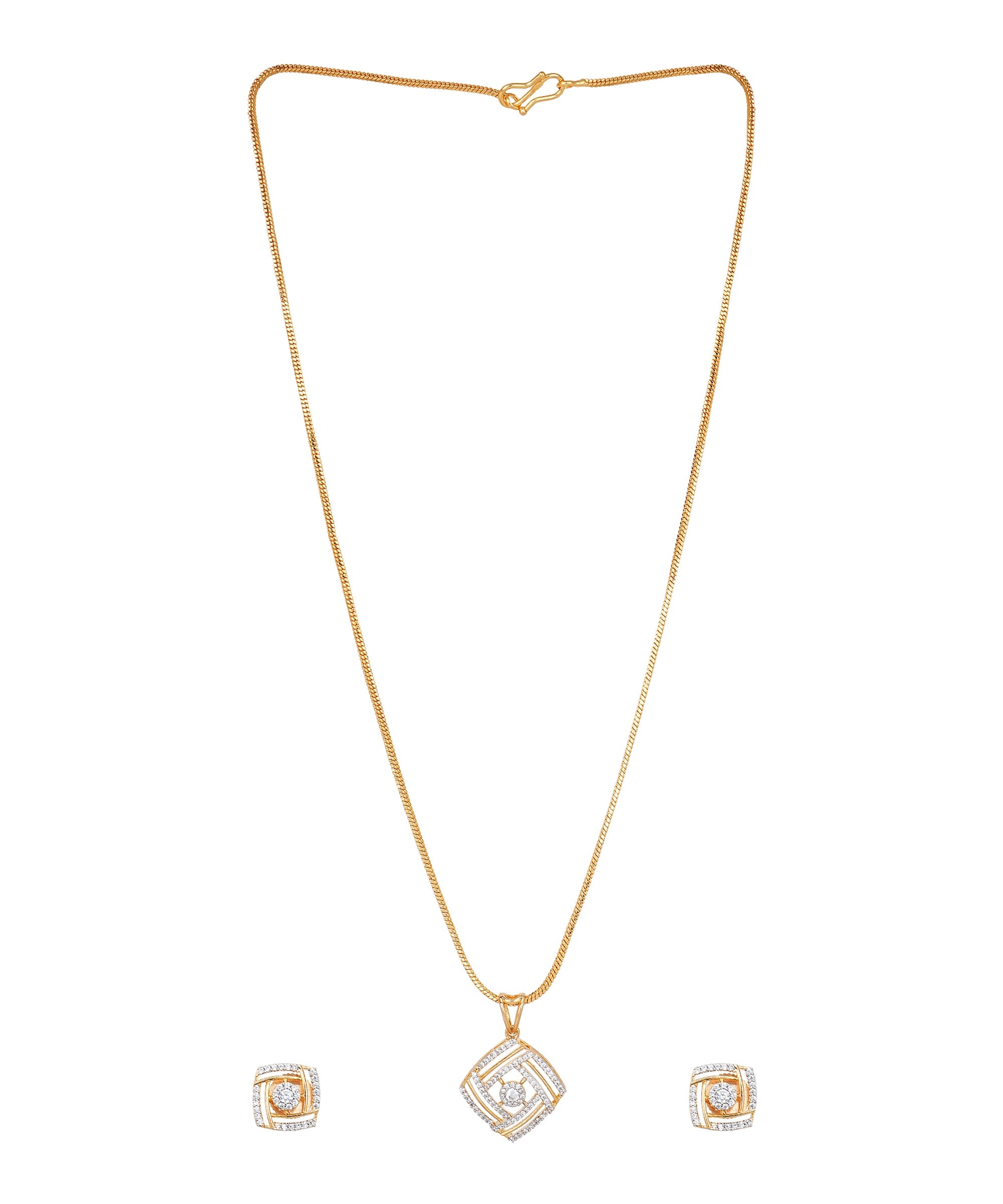 Designer pendant necklace and earrings jewelry set