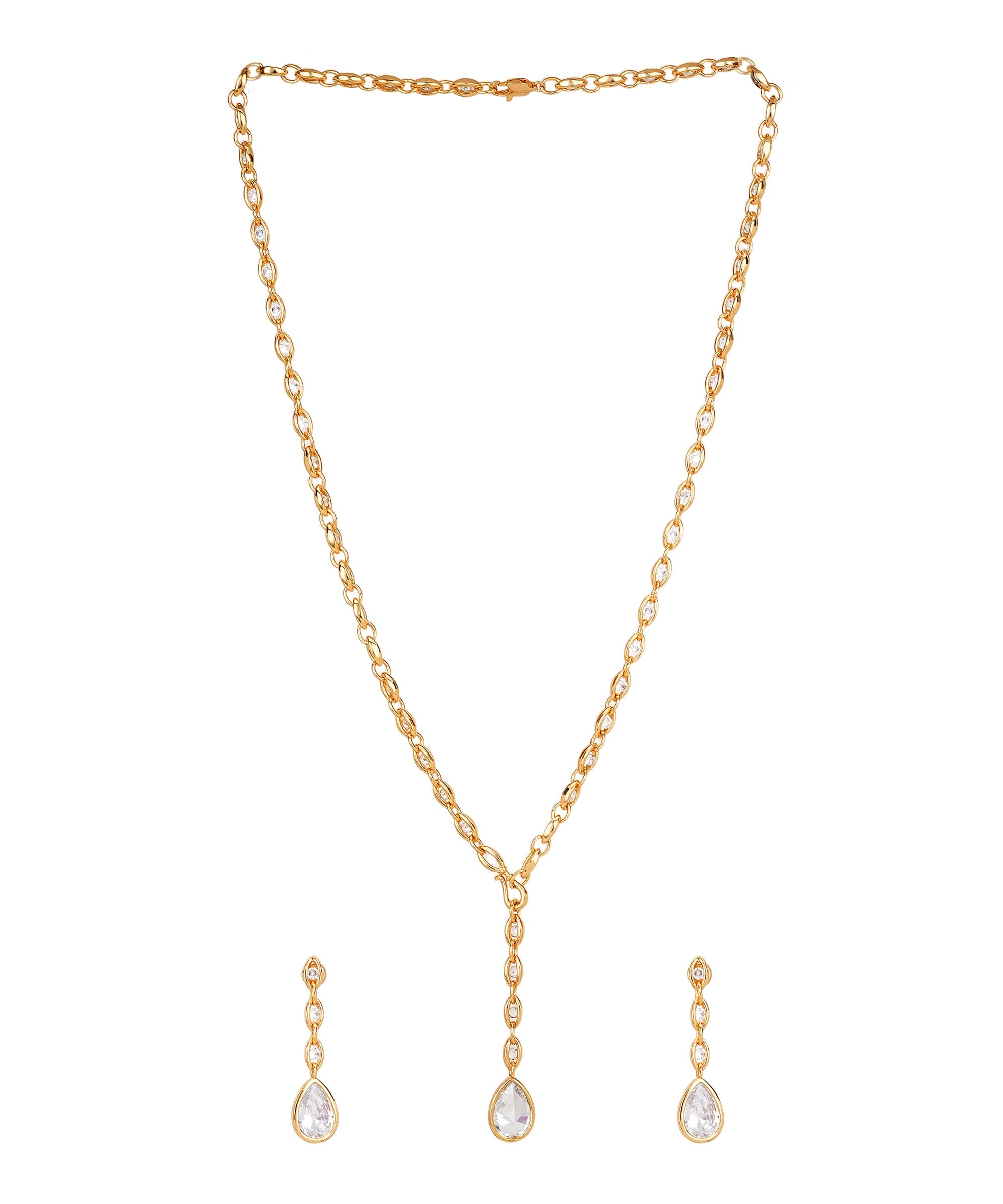 Designer American diamond jewelry set for weddings and festive wear