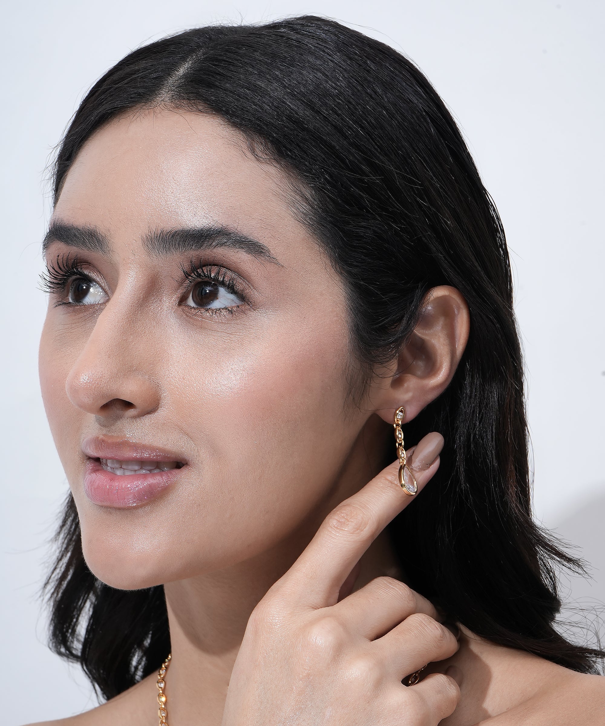 Designer American diamond jewelry set for weddings and festive wear