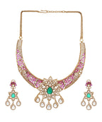 Luxury American diamond choker set for festive and bridal wear