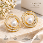 Pearl Halo Stud Earrings | Damani Jewels