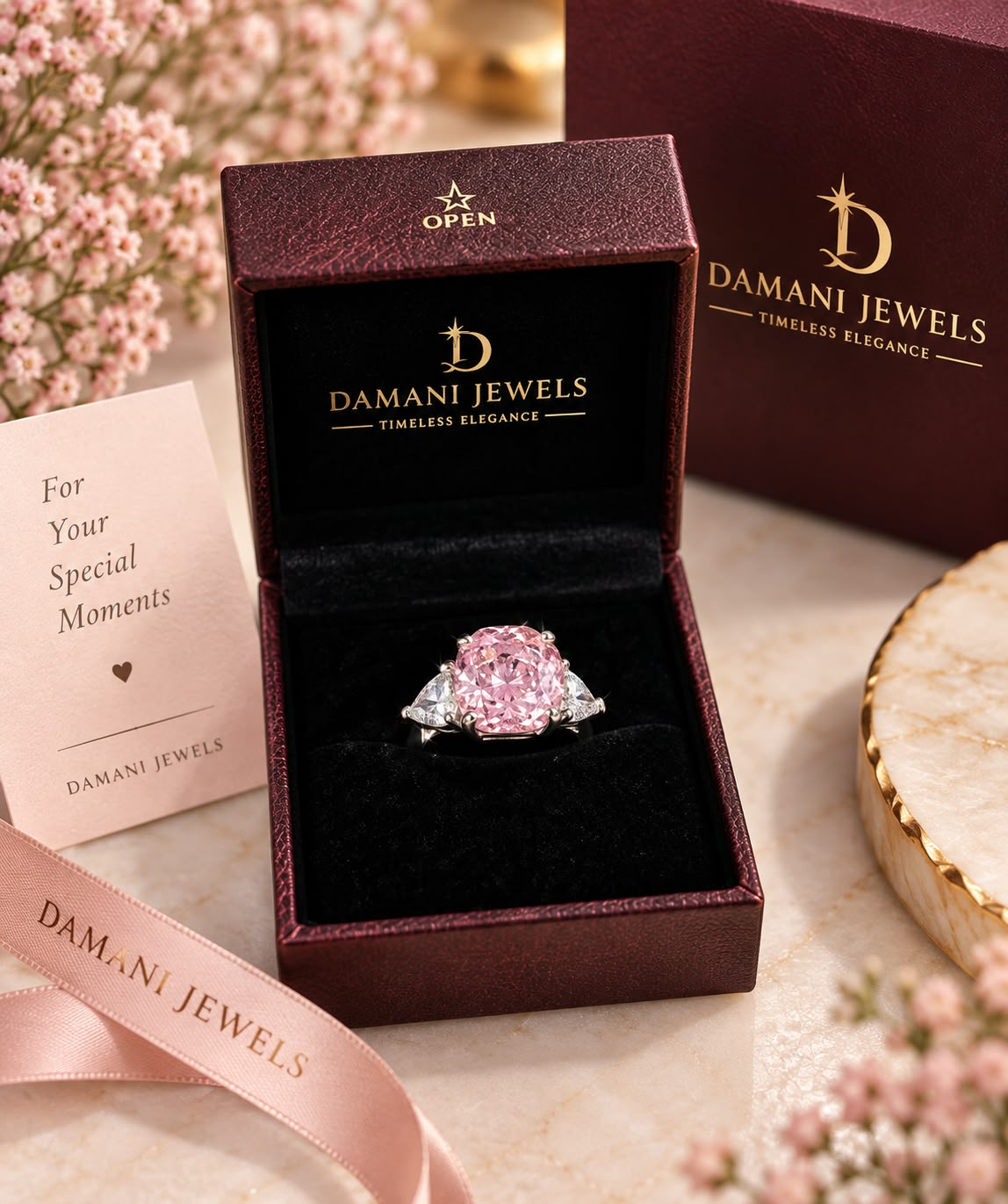 Ice Crushed Solitaire Statement Ring | Damani Jewels