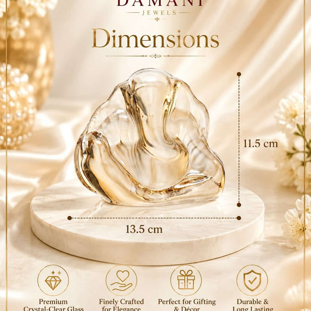 Crystal Glass Lord Ganesha Idol | Elegant Ganesh Statue for Home Decor & Gifting