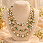 Luxury Moissanite bridal necklace and earrings set by Damani Jewels