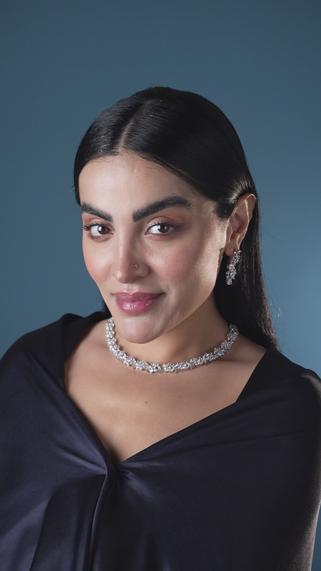 Swarovski Crystal Emerald Necklace Set with Earrings by Damani Jewels