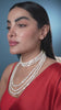Real Mother of Pearl Layered Necklace Set with Stud Earrings by Damani Jewels