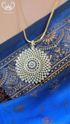 Royal Round CZ Pendant Set | Gold Plated Jewellery – Damani Jewels