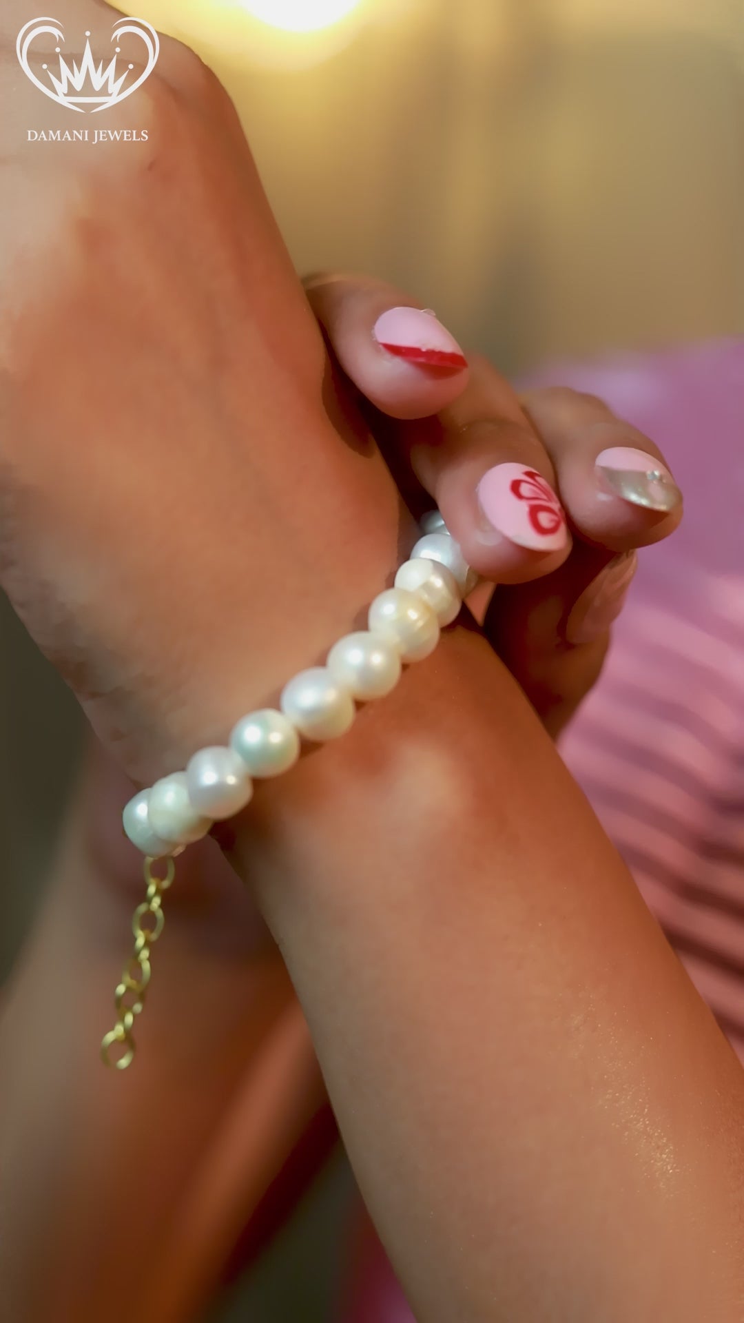 Elegant Freshwater Pearl Bracelet for Women | Gold Adjustable Chain | Trendy Pearl Jewellery for Daily & Party Wear