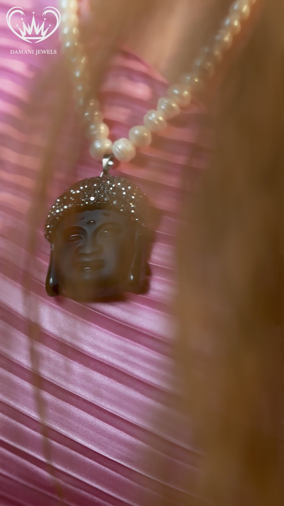 Black Buddha Pendant Real Pearl Necklace for Men & Women | Handmade Spiritual Jewelry | Freshwater Pearl Mala