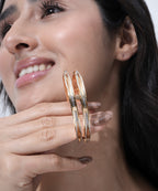 Gold Plated Dual Tone Designer Bangles for Women