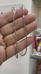 Raw Pyrite Stone Anklet on foot – natural pyrite jewelry by Damani Jewels